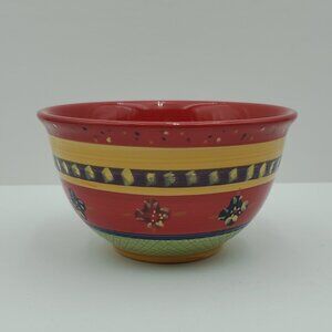 Corsica Home Rumba Soup Cereal Bowl Colorful Embossed Flowers Snack Bowl
